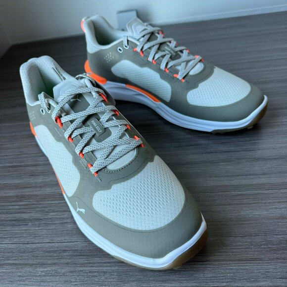 Puma IGNITE ELEVATE X Spikeless Golf Shoes MEN'S  $130 Sedate Gray / Velvet Moss - Picture 2 of 12